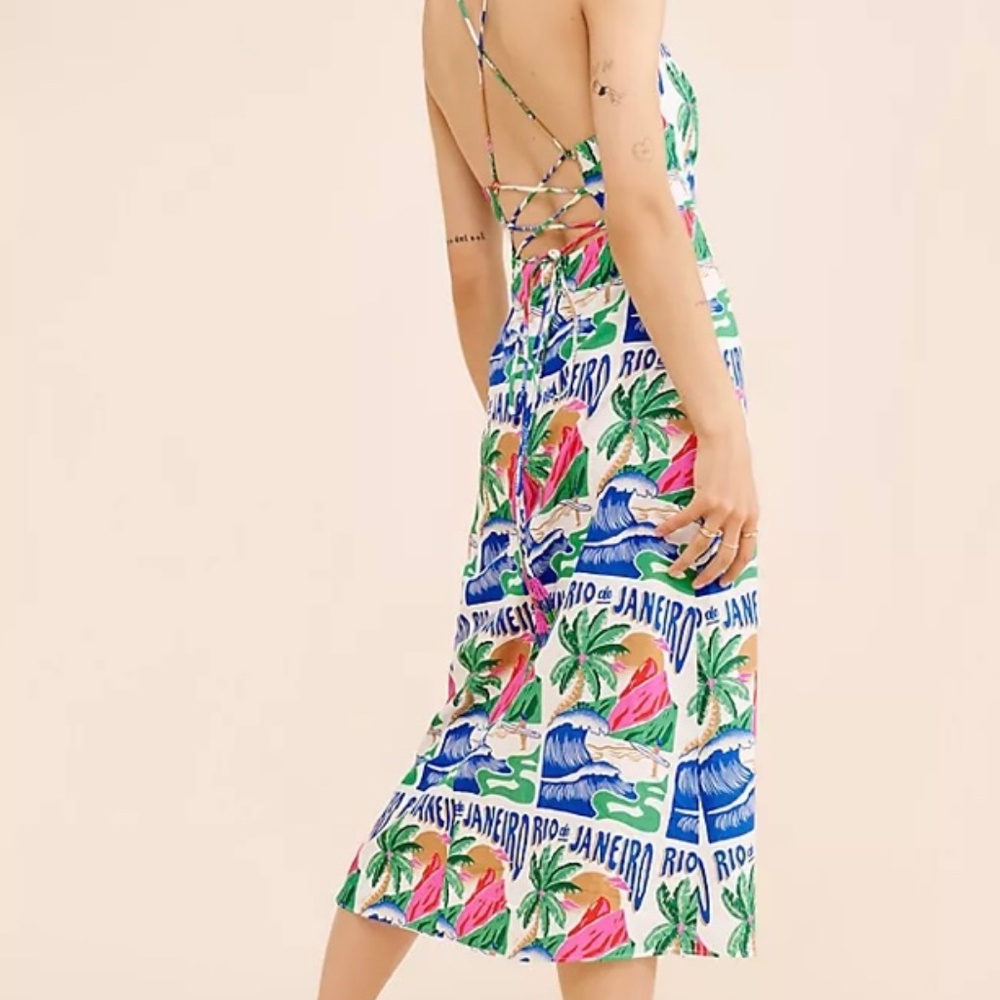 FARM Rio Multicolor Rio de Janeiro Print Maxi Dress - Picture 2 of 4